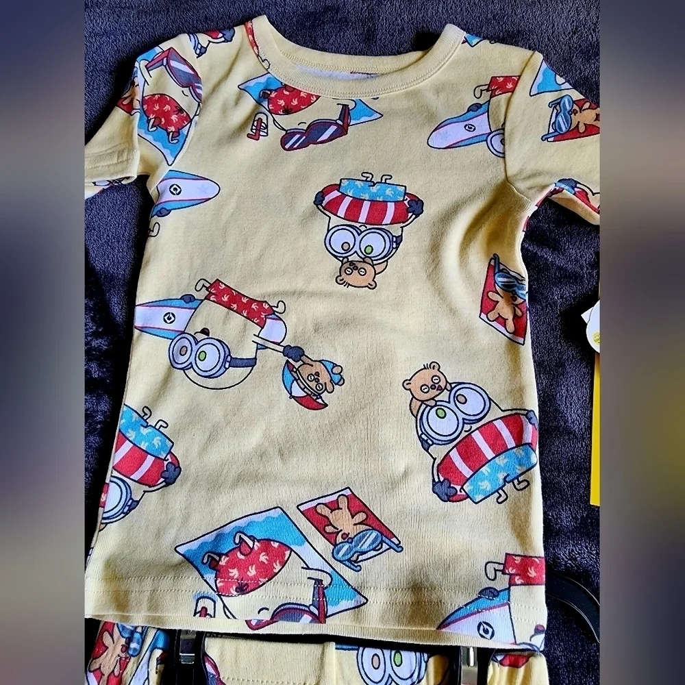 Despicable Me Minions Summer Toddler boy girl 2 piece Pajama Set, size 3t, 4t, 5